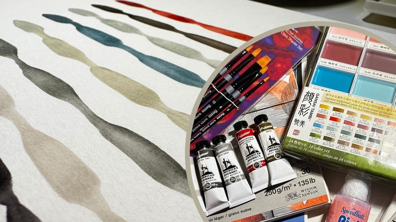 Art Supply Haul and Swatching Watercolors - Peaceful Music - My Favorite Artists