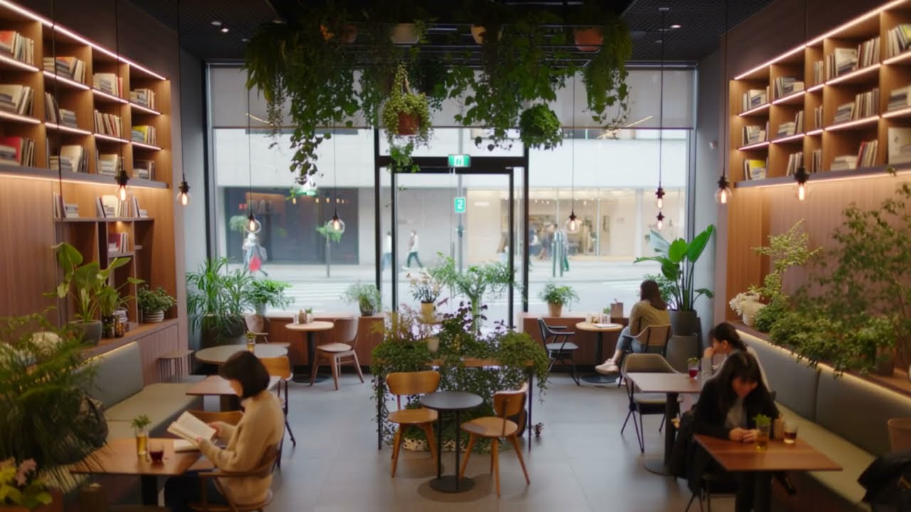 Library & Wooden Cafe Background Music for Study & Read ☕📚 | Cafe Note Ambience カフェの勉強BGM