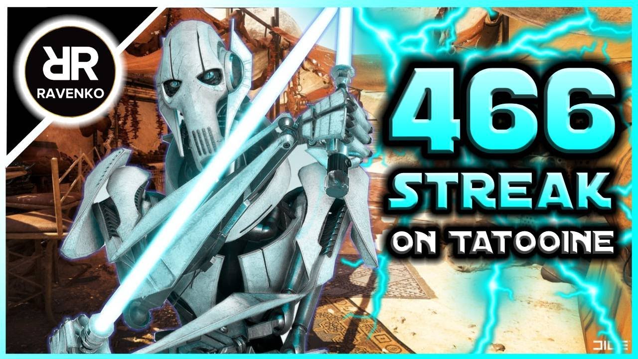 466 General Grievous Killstreak on Tatooine (Star Wars Battlefront 2 - Galactic Assault)