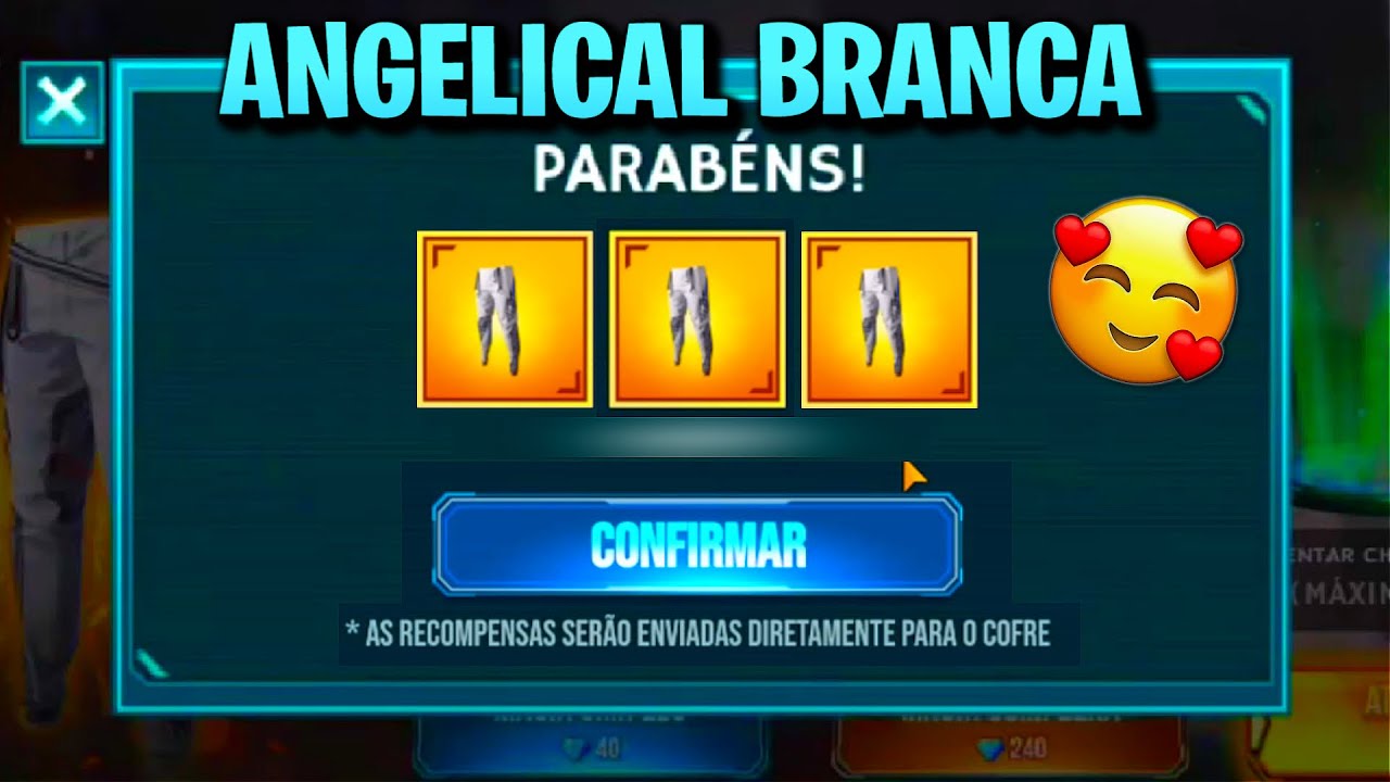 FUNCIONOU😱 COMO PEGAR A CALÇA ANGELICAL BRANCA FÁCIL NO FREE FIRE!! PEGANDO A CALÇA ANGELICAL