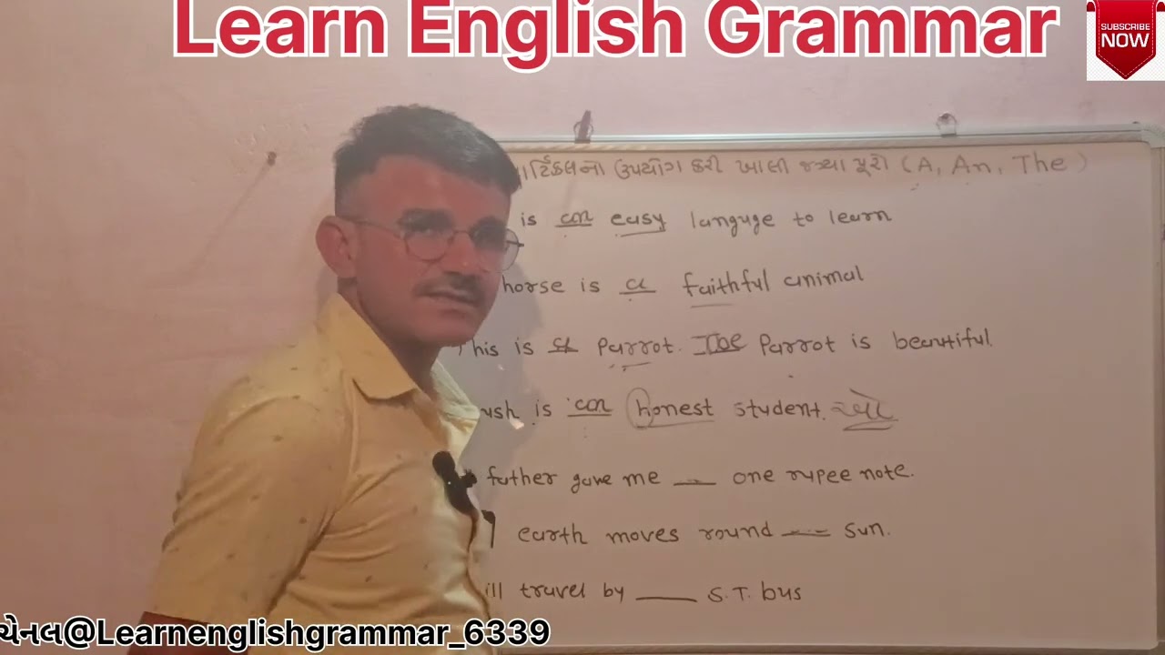 Learn English Grammar / Articles / a, an ,the / fill in the blanks