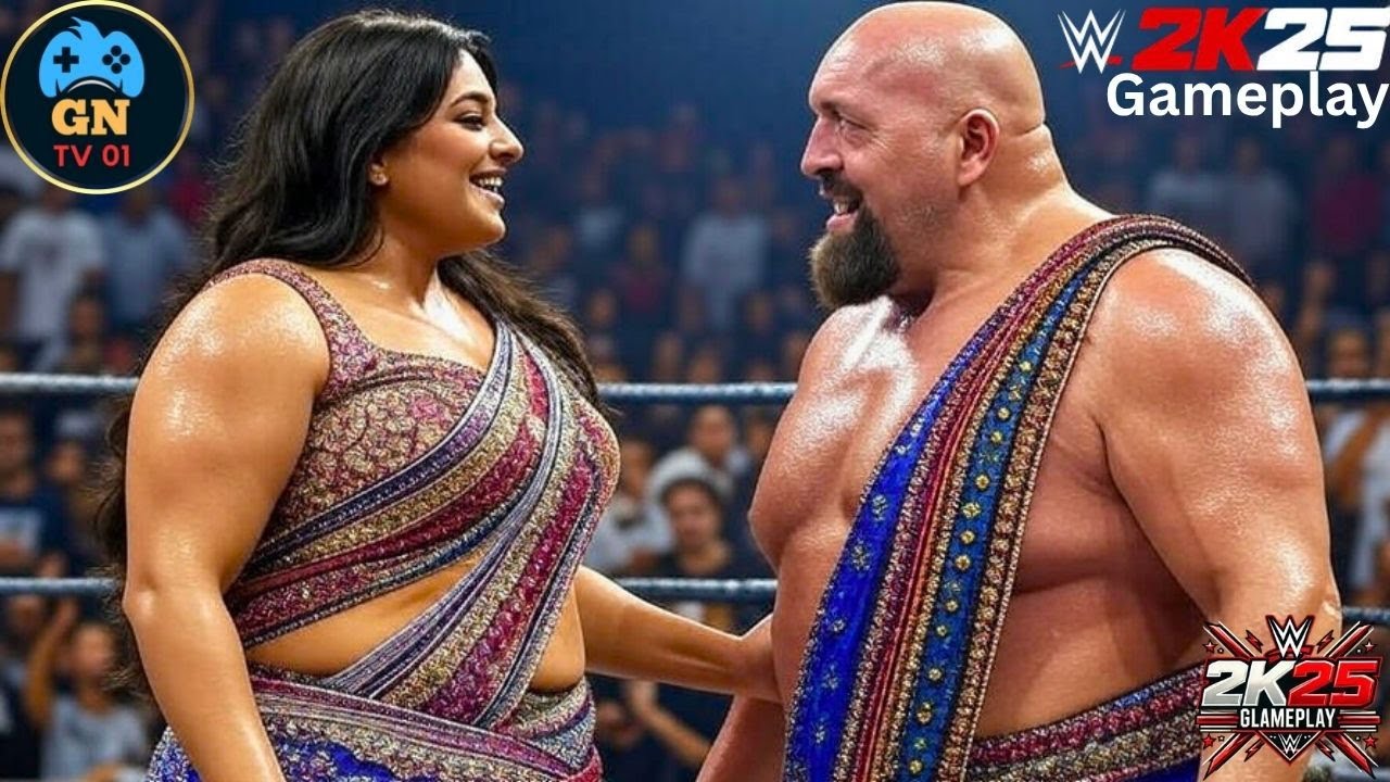 WWE 2K25 - Indian diva vs Big Show - Intergender Match Gameplay | July 26, 2025