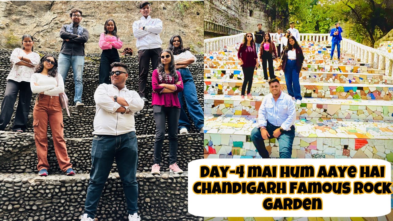 Day-4 Mai Hum Aaye Hai Chandigarh Most Famous Place Rock Garden 🌳🔥 | #rockgardenchandigarh #vlog g