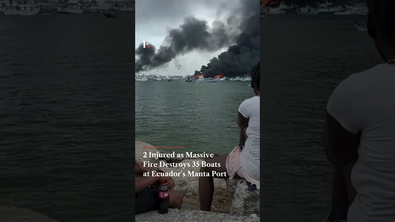 2 Injured as Massive Fire Destroys 35 Boats at Ecuador's Manta Port | N18G