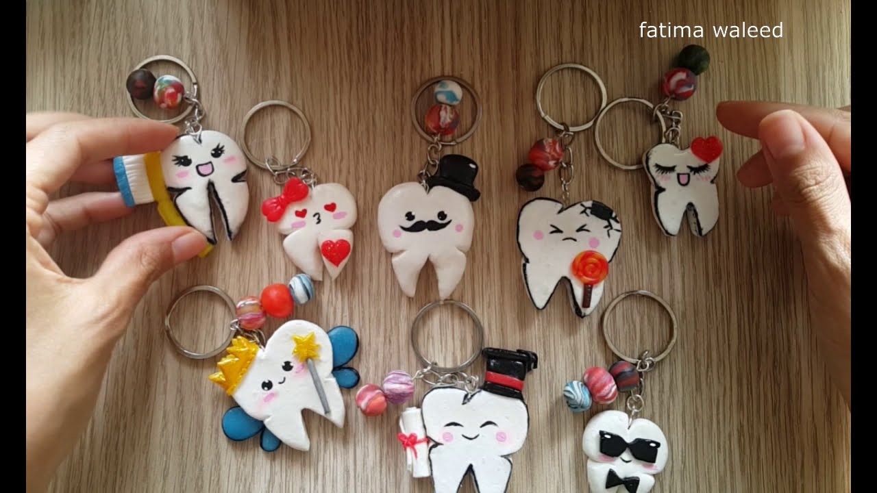 كيف نصنع اكسسوارات اسنان جميلة من عجينة السيراميك ج |1 tooth polymer clay