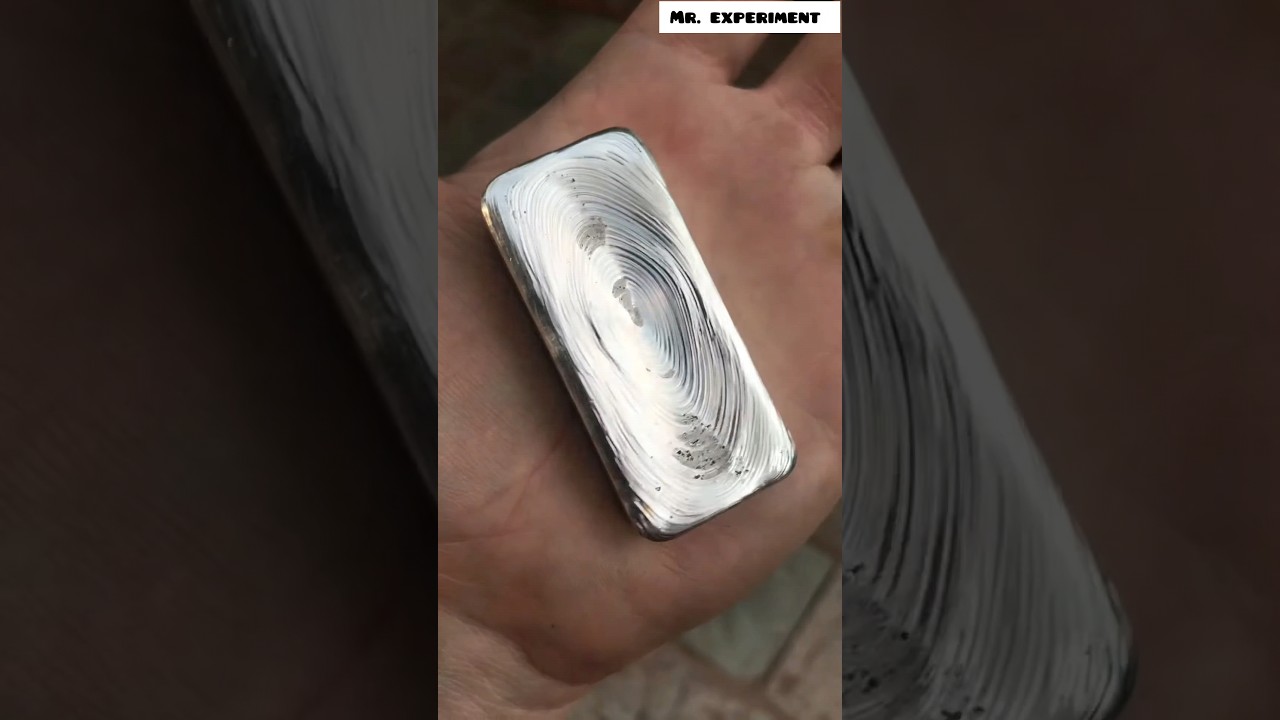 Casting of silver biscuit #experiment #viral #trending #fire #silver #melting