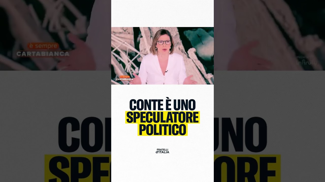 Conte specula sulle tragedie per attaccare il Governo Meloni in modo cinico.