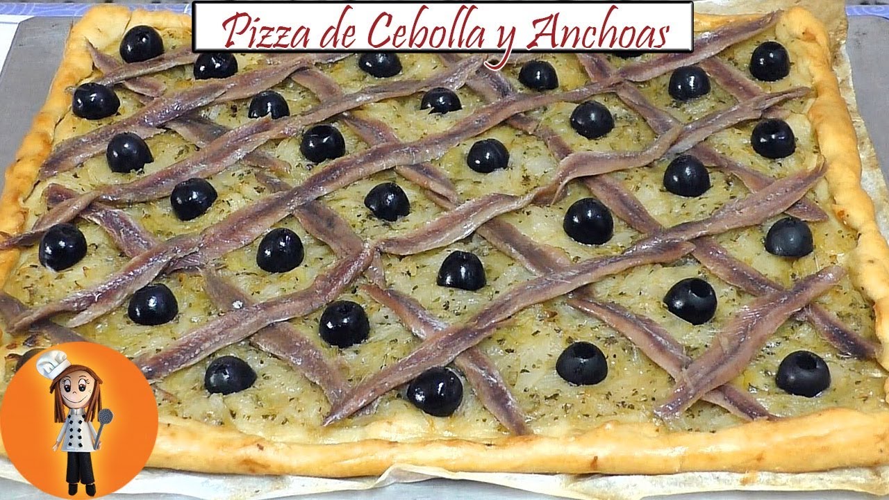 Pizza de Cebolla con Anchoas | Receta de Cocina en Familia