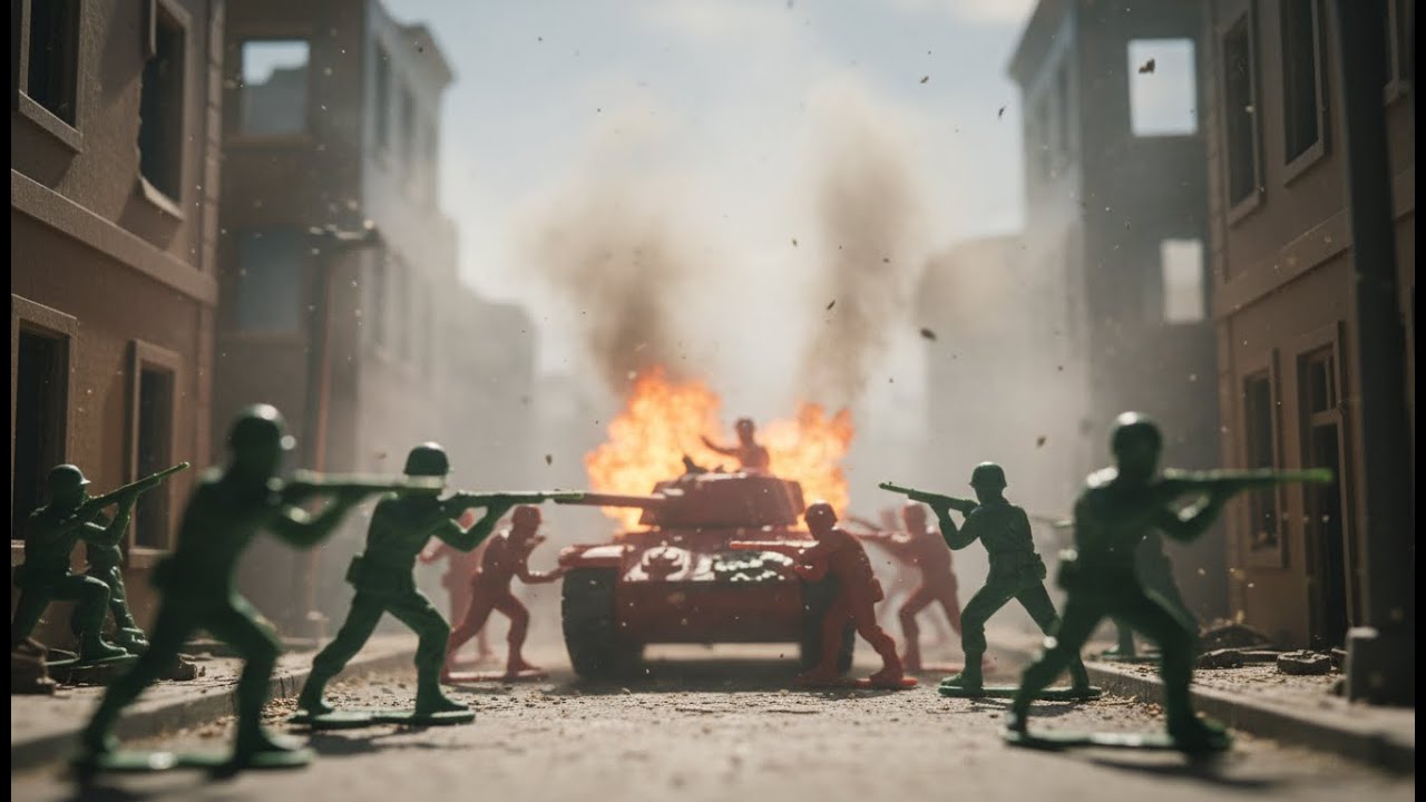 Cinematic Urban Warfare with Toy Soldiers | Tanks, Ambush | Stop Motion Toy Soldiers