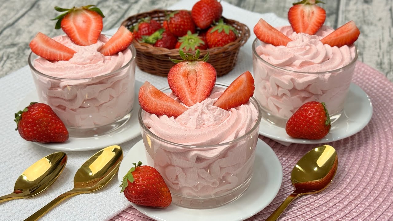 Mousse di Fragole veloce