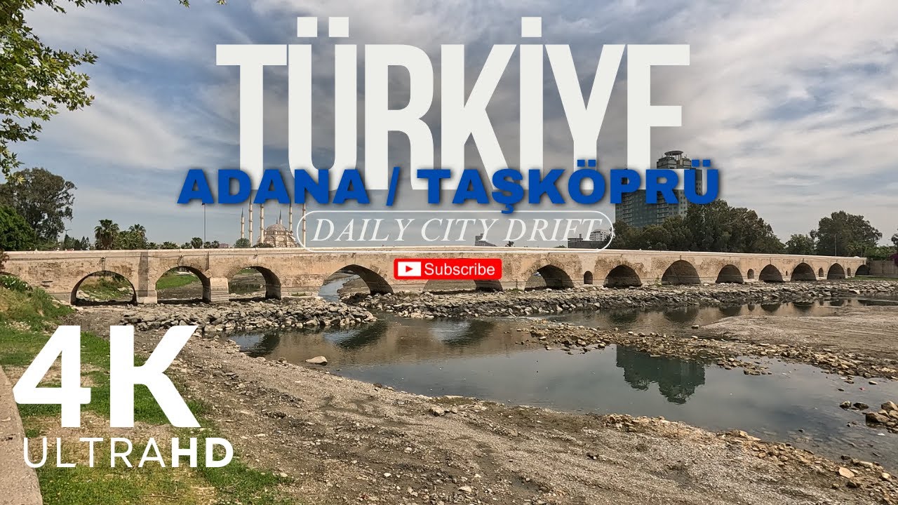 Adana Taşköprü 4K Ultra HD 😎 🌉🛶🌊☀️ #adana #4k #travel #nature #relaxing #history #culture #taşköprü