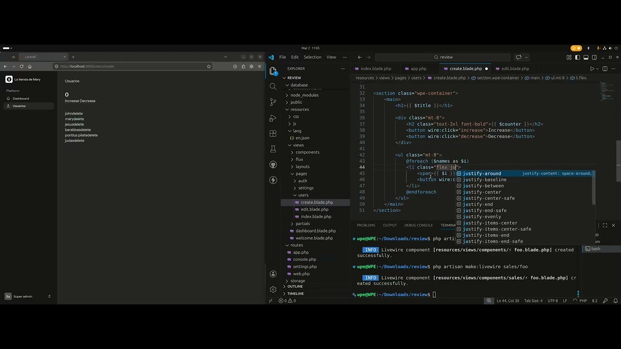 Livewire 4 Review - Usando JavaScript
