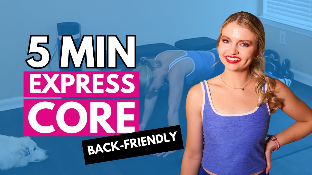 5 MIN BACK-FRIENDLY CORE WORKOUT - Beginner, apartment-friendly, express interval workout