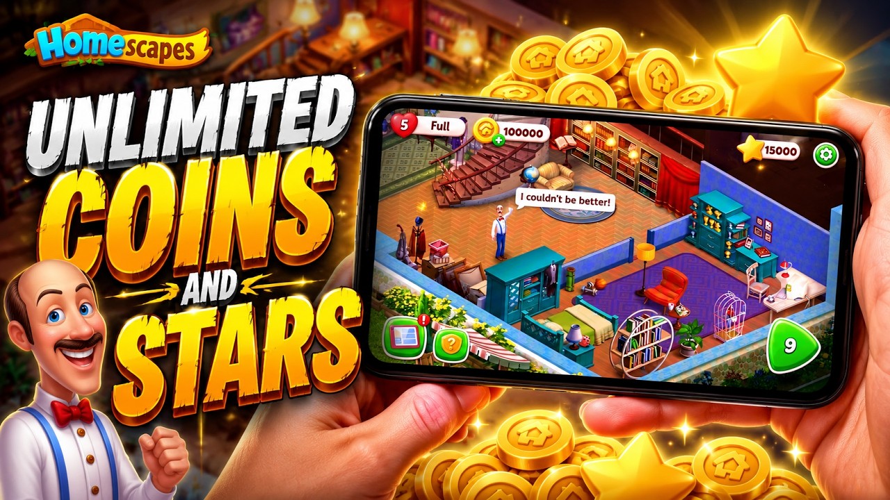 Homescapes Hack/Mod Apk - How To Get Unlimited Coins and Stars in Homescapes (iOS, Android) 2026