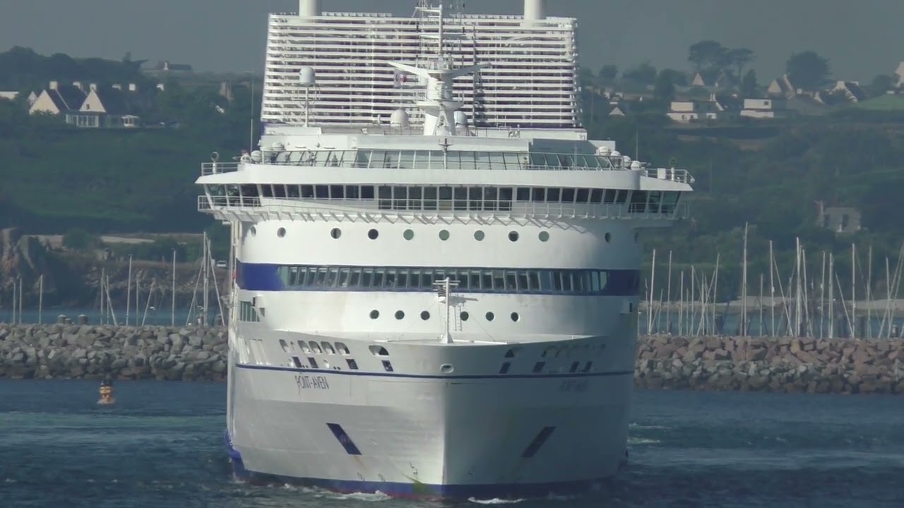 Brittany Ferries MV Pont Aven Passing MV Armorique At Roscoff, Brittany, France 13th July 2025 HD