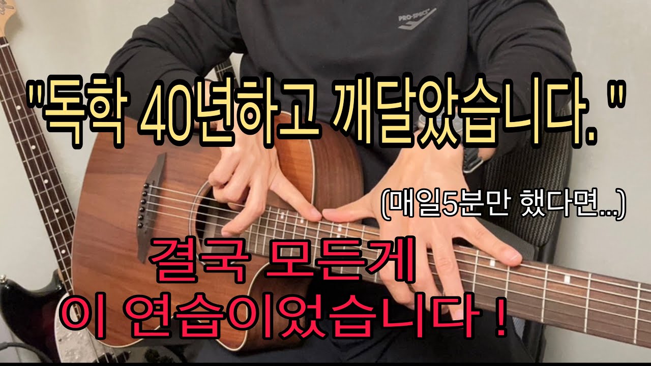 기타프로들도 매일 10년이상 연습했던것들.  이것이 이렇게 중요한지 뒤늦게 깨달았습니다.