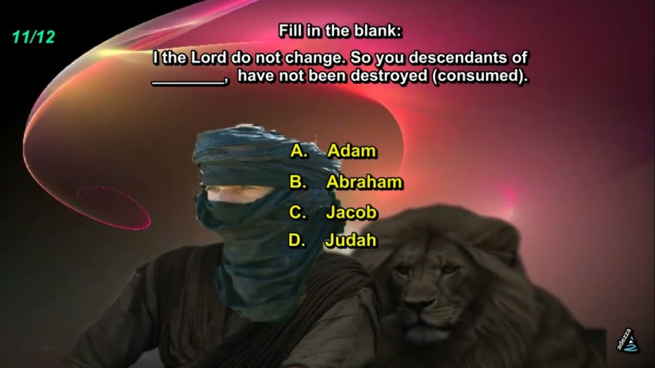 Bible Quiz - All from the Book of Malachi - 12 Questions - Multiple Choice