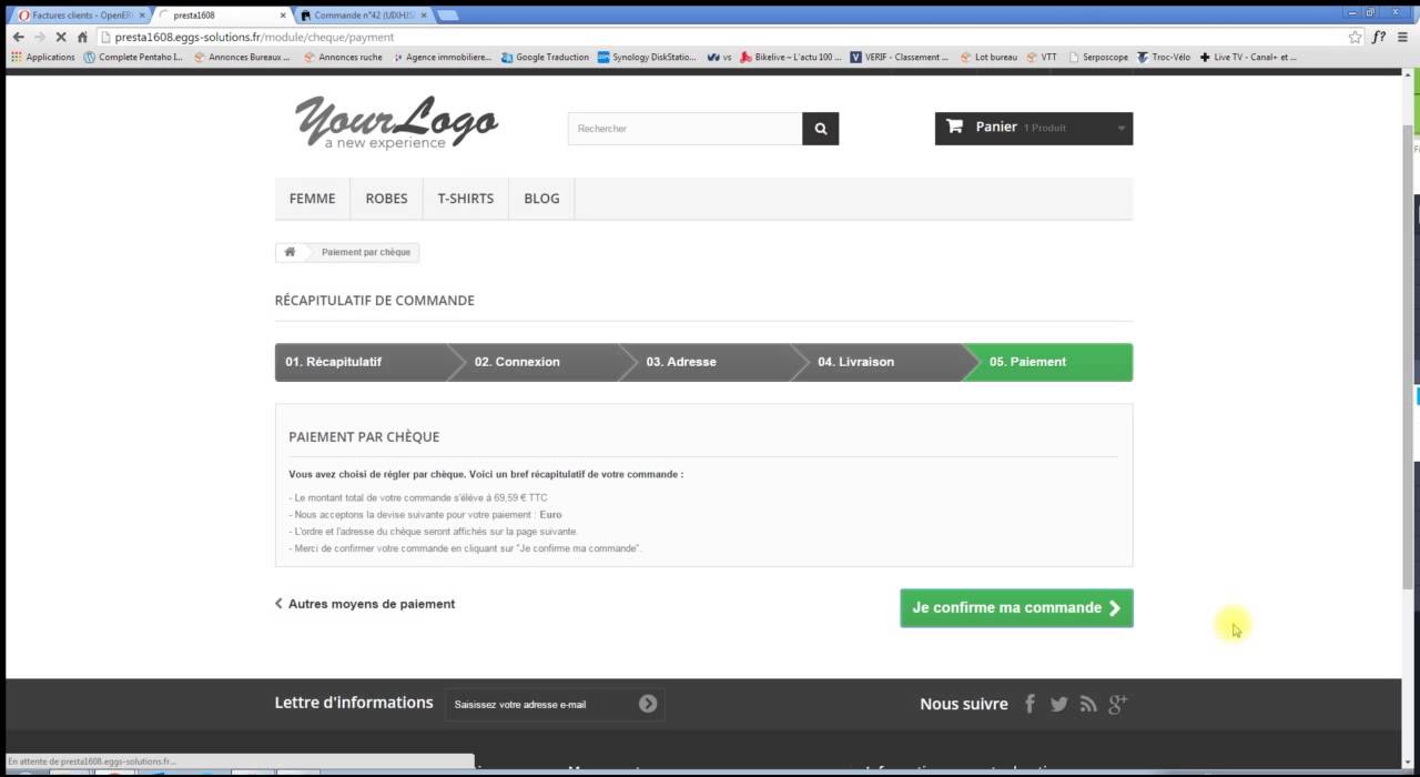 odoo prestashop commande