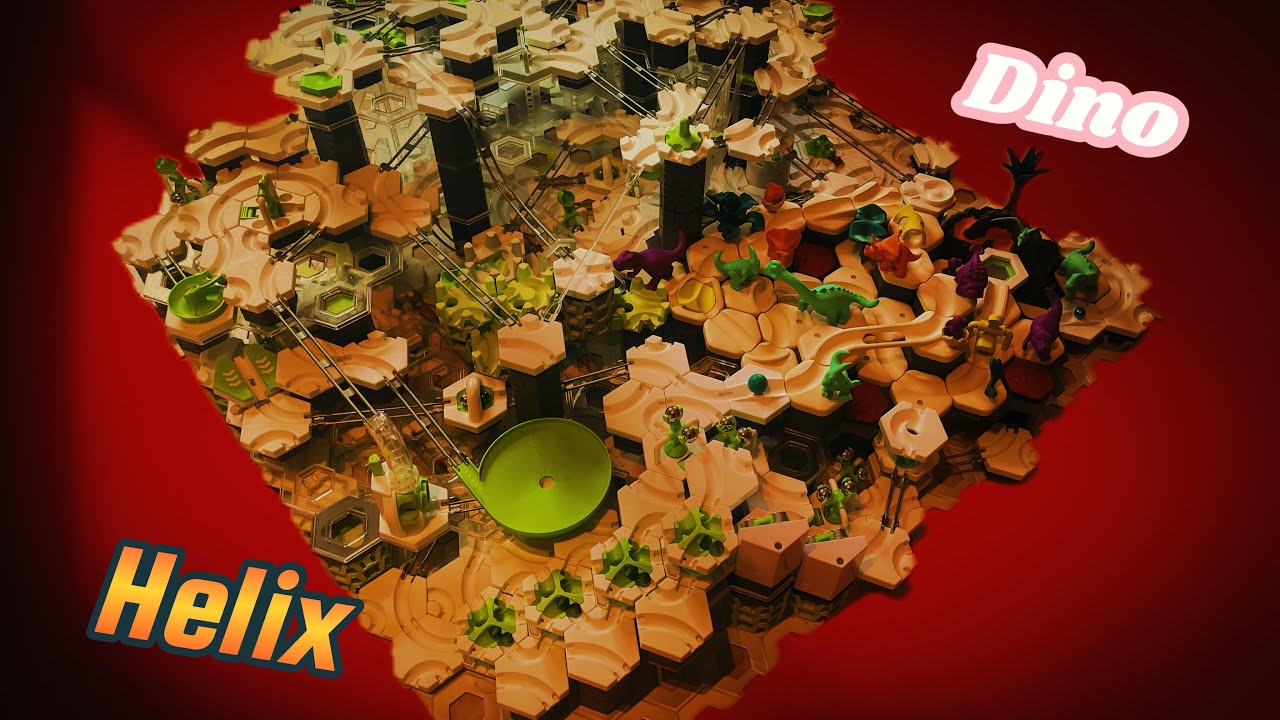 Epische Gravitrax Bahn mit-Helix Kette-Dino Welt-Neuen tricks ￼