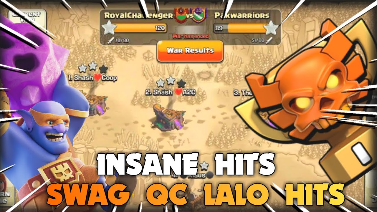 It's Crushed ! RoyalChallengers vs Pak Warriors || Best TH14 QC Lalo Hits || Swag Lalo Hits