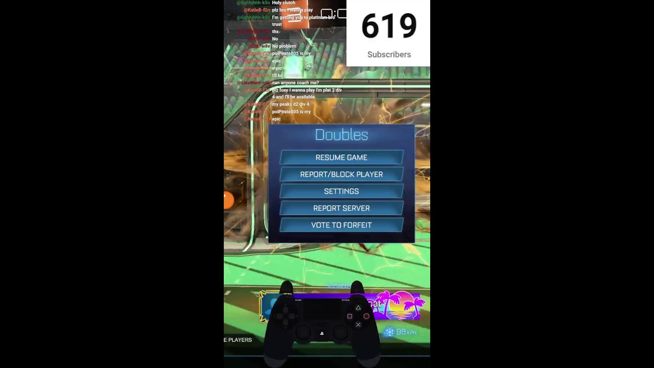 Playing rocket league (Portrait)