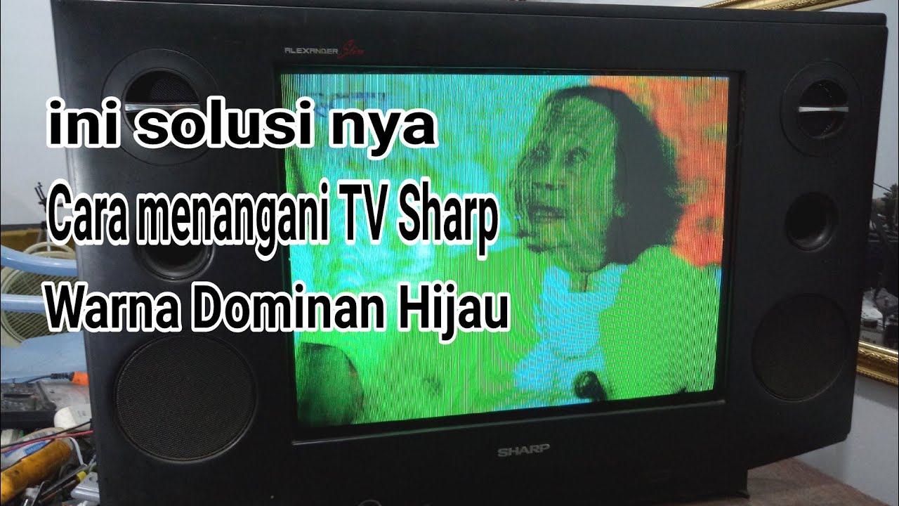 CARA MENANGANI TV SHARP WARNA DOMINAN HIJAU