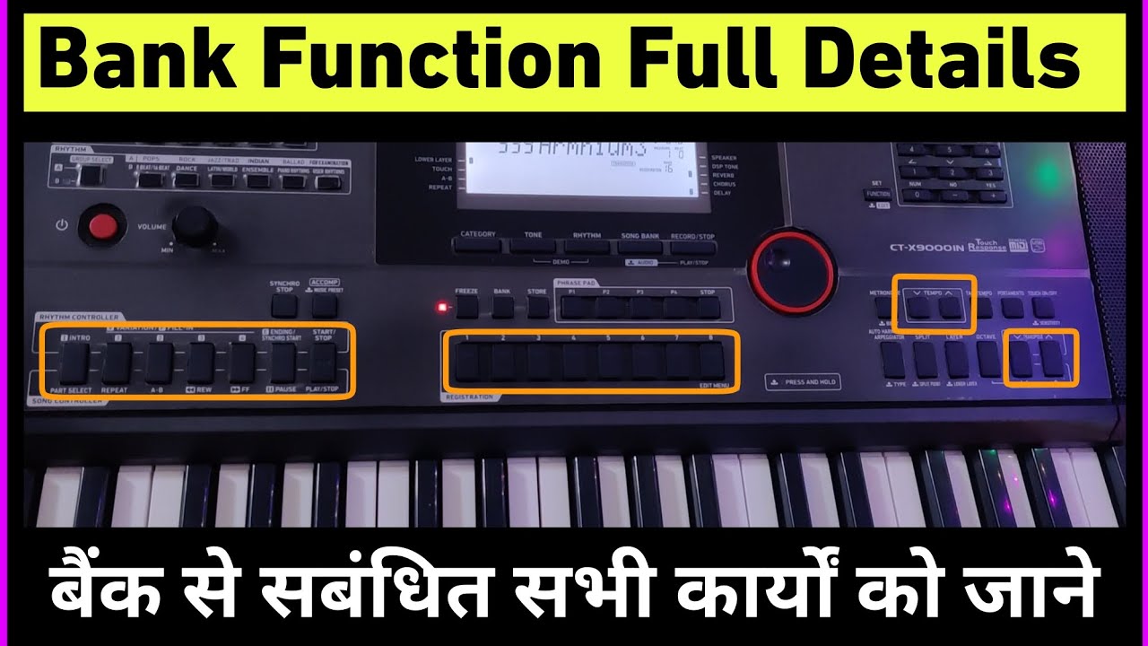 Bank Function Full Details - Casio ctx-9000/8000in.