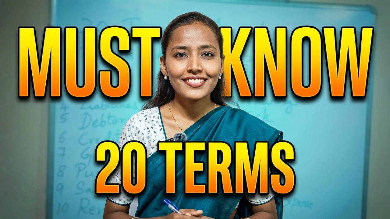 20 Accounting Terms Every commerce Student Must Know !📚| Accounts For Beginners |