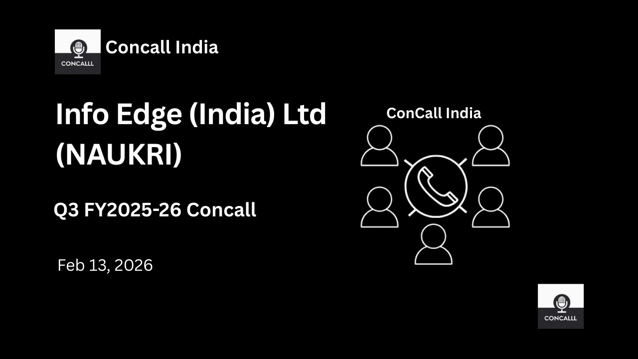 Info Edge (India)  Ltd (NAUKRI) Q3 FY2025-26 Concall
