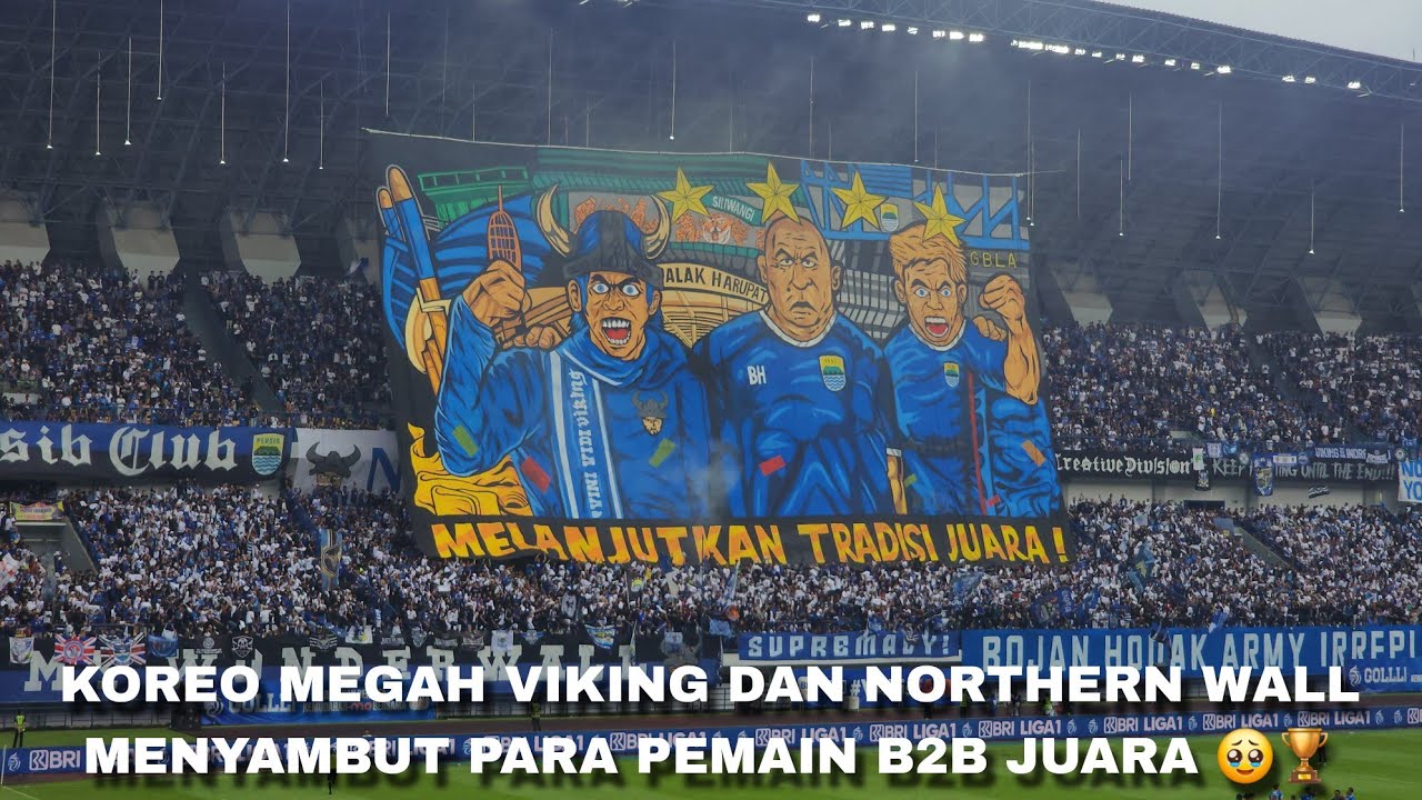 MEGAH PISAN!! FULL KOREO ATMOSFIR VIKING & NORTHERN WALL SAAT MATCH SELEBRASI JUARA PERSIB VS PERSIS