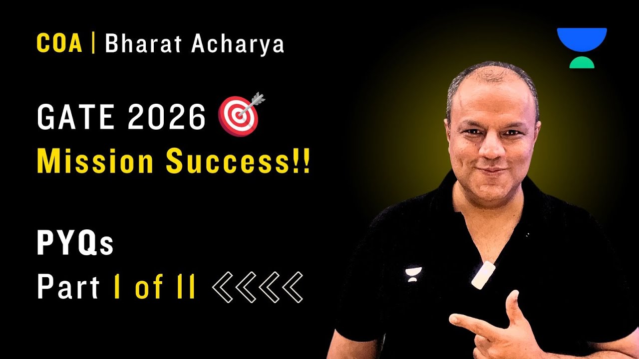 COA PYQs Part 1 | GATE 2026 | Bharat Acharya | Computer Organization & Architecture