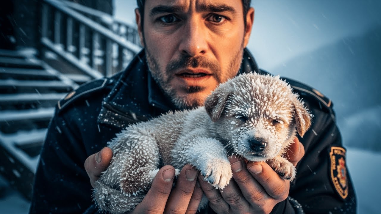 Un cachorro congelado en sus manos... y una historia que te romperá