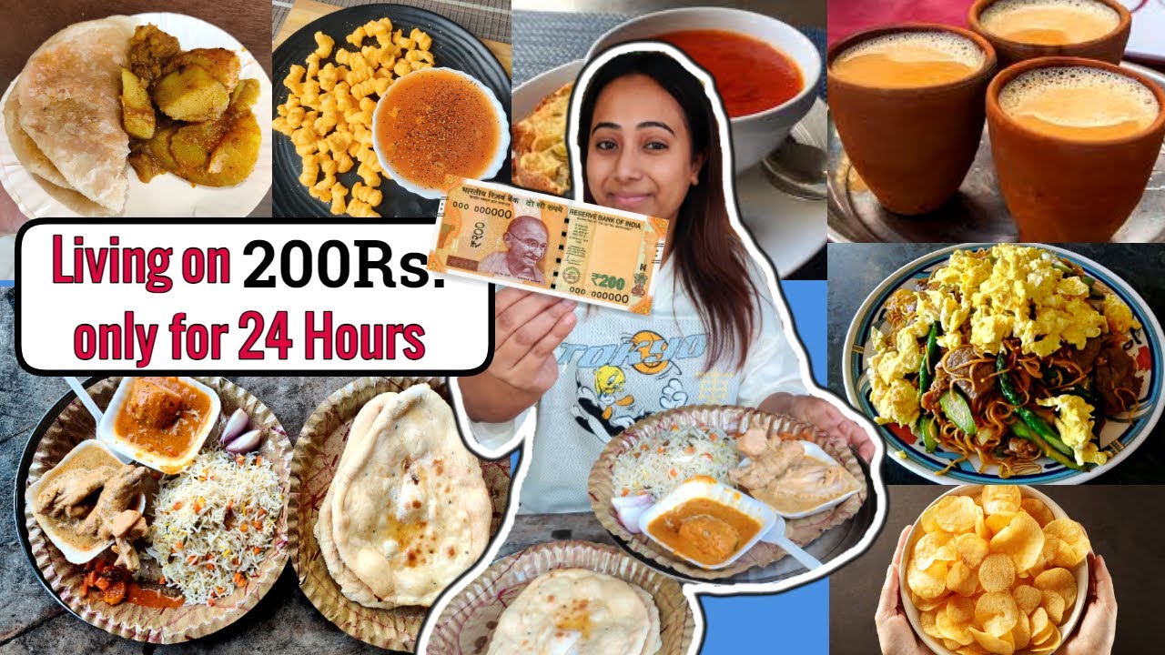 Living on Rs.200 only for 24 hours| ** Food challenge & New Year Vlog **