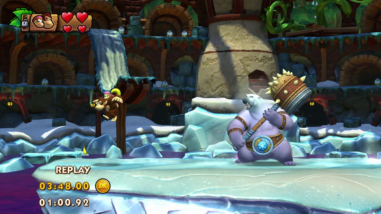 DKC Tropical Freeze - Time Attack - Punch Bowl (W5-Boss) (Shiny Gold Medal, 3:13.14)