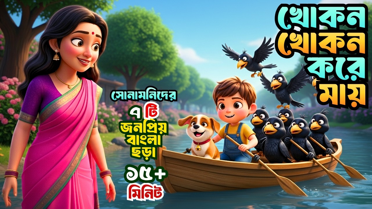 Khokon Khokon Kore Mai | খোকন খোকন করে মায় | ছড়া | Bangla Rhymes | Bangla Chora | Shonamoni Rhymes