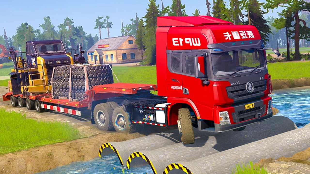 Trucks VS Speed Bump #spintires #speedbumps #mudrunner #snowruner #hypertruck