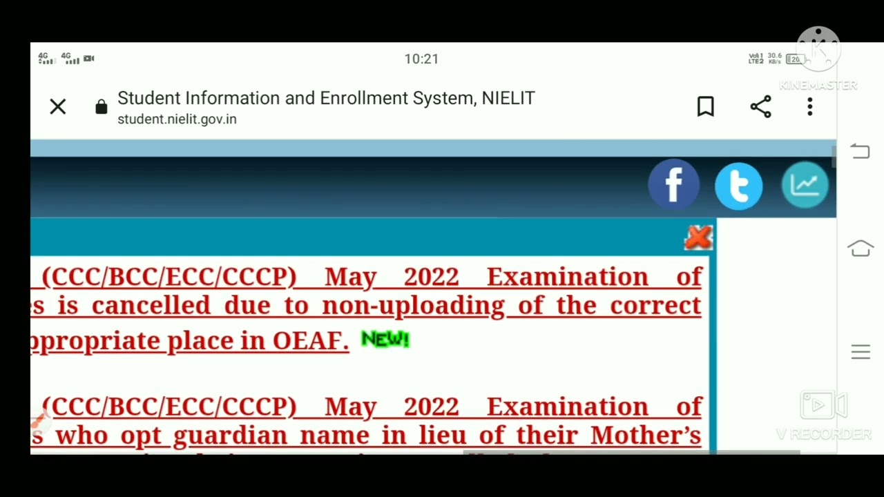 CCC may 2022 admit card released #video