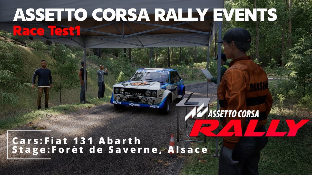 【Assetto Corsa Rally】EVENTS:Forèt de Saverne, Alsace(Race Test1)/Fiat 131 Abarth【GamePad】