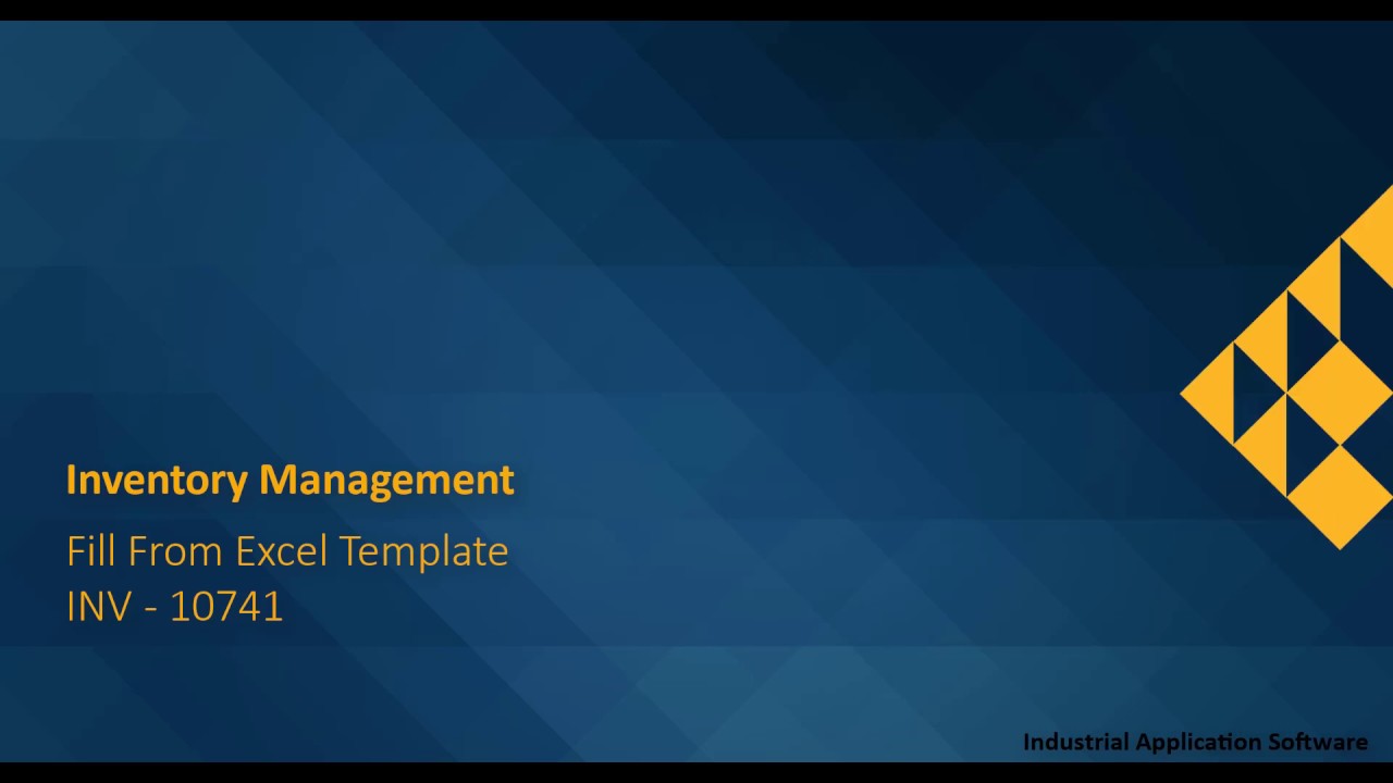 INV 10741 : INVT08 - Fill From Excel Template