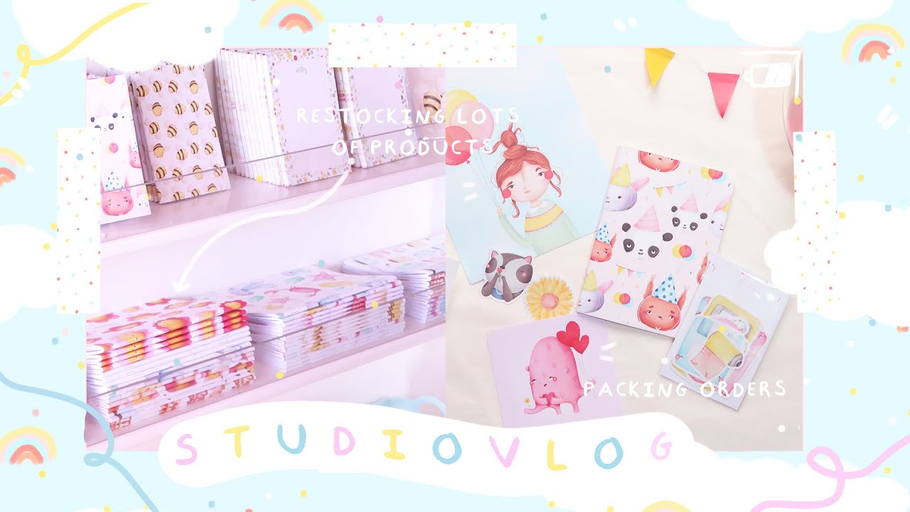 Getting MY LIFE TOGETHER! 🌈💛/ How I'm organizing my shop and business / ILLUSTRATOR STUDIO VLOG