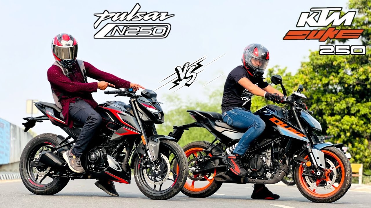 2024 Bajaj Pulsar N250 Vs KTM Duke 250 || Drag Race | Who Will Win ?