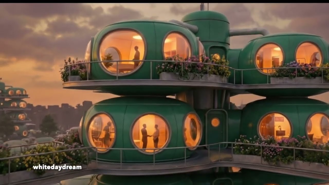 レトロなカプセルマンション/Retro capsule apartment