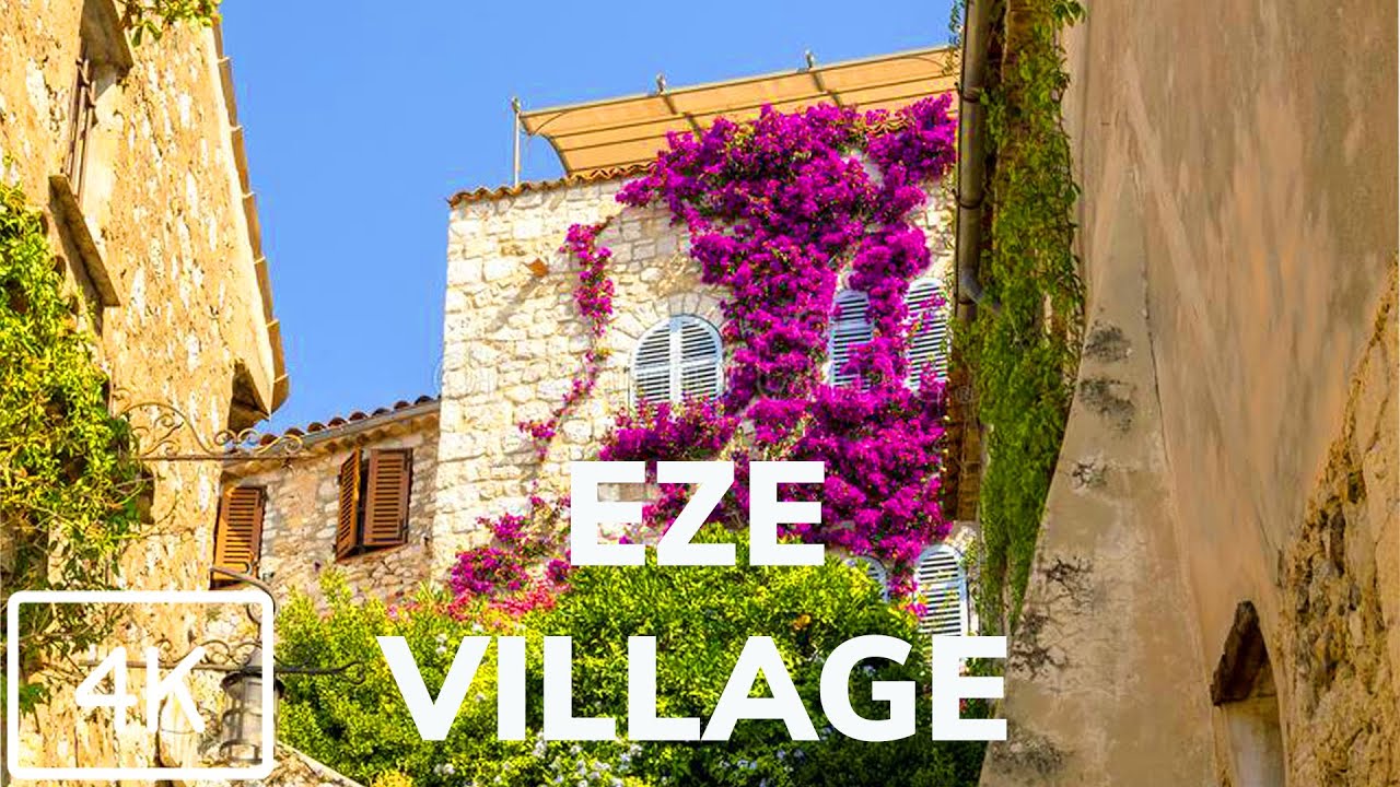 [4K] #French Walking Tour: Eze Village, France.
