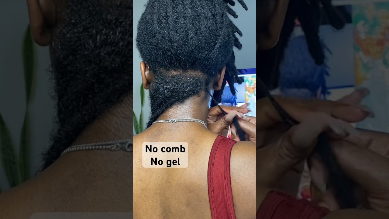 Retwisting traditional locs WITHOUT GEL & NO COMB for maintenance #locs #naturalhair #retwist