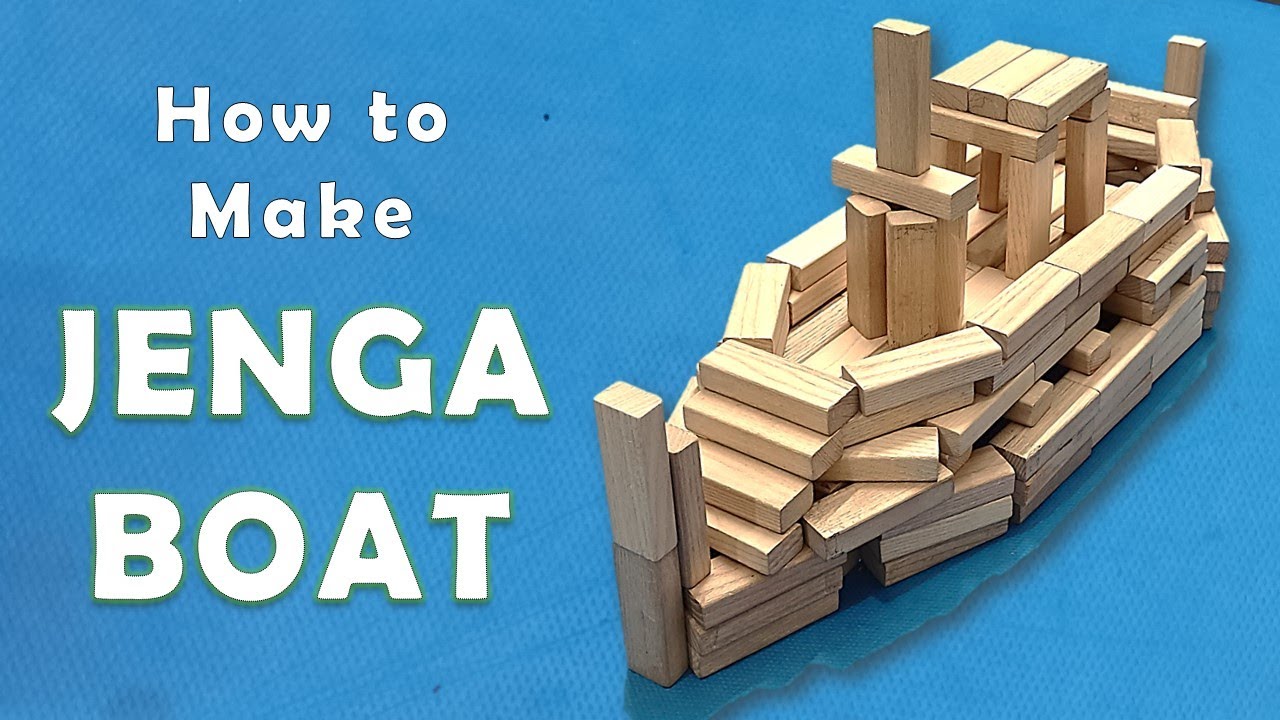 Jenga Tutorial#34: How to Make a Boat with Jenga Blocks (easy building blocks ideas) #boat #tutorial