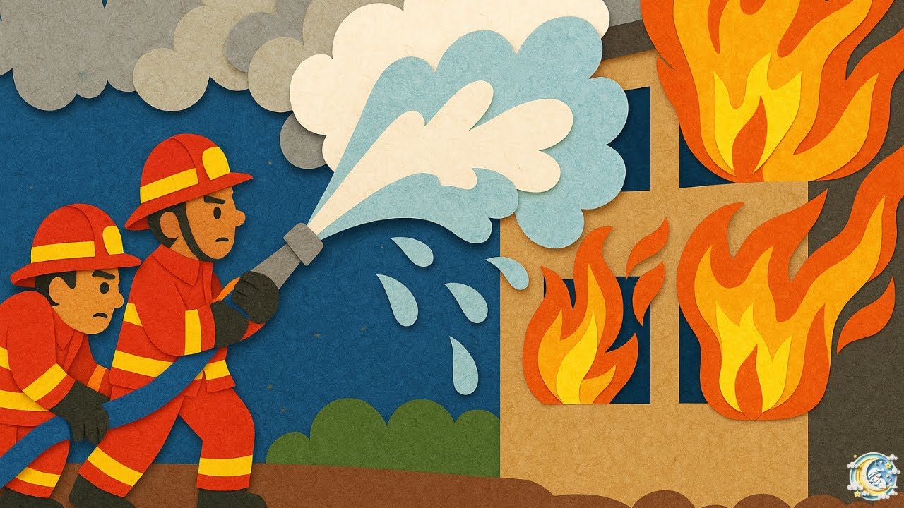 🚒Paloauto tulee apuun! Iso tulipalo korkeassa talossa🚒| Palomies | Iltasatu lapsille
