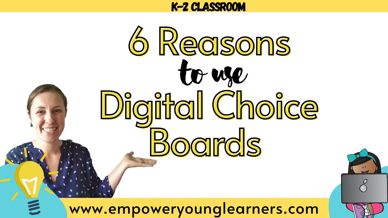 6 Reasons to Use Digital Choice Boards Google Slides with First and Second Graders