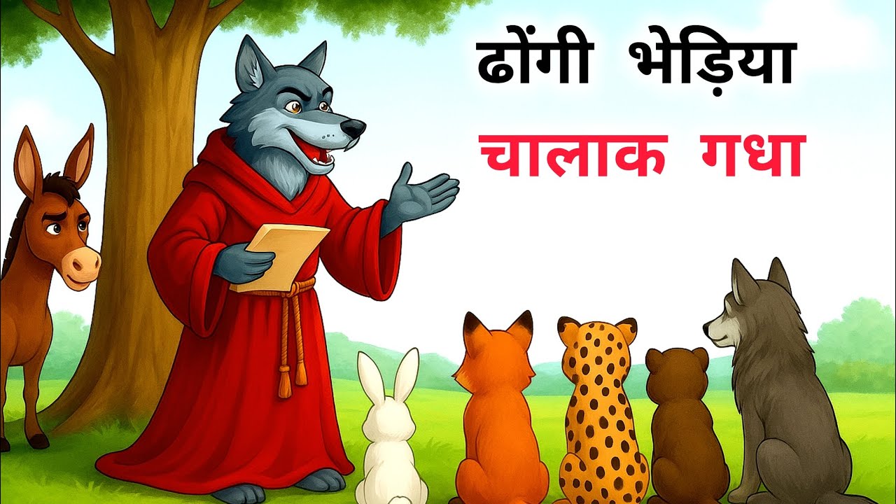 ढोंगी भेड़िया और चालाक गधा | Hindi Cartoon | Moral Stories | Panchtantra Kahani 
