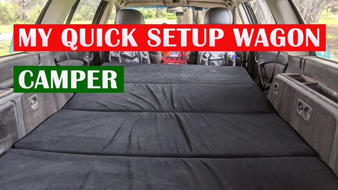 COMFORTABLE Camping Bed Setup: Under 30 Seconds in Station Wagon