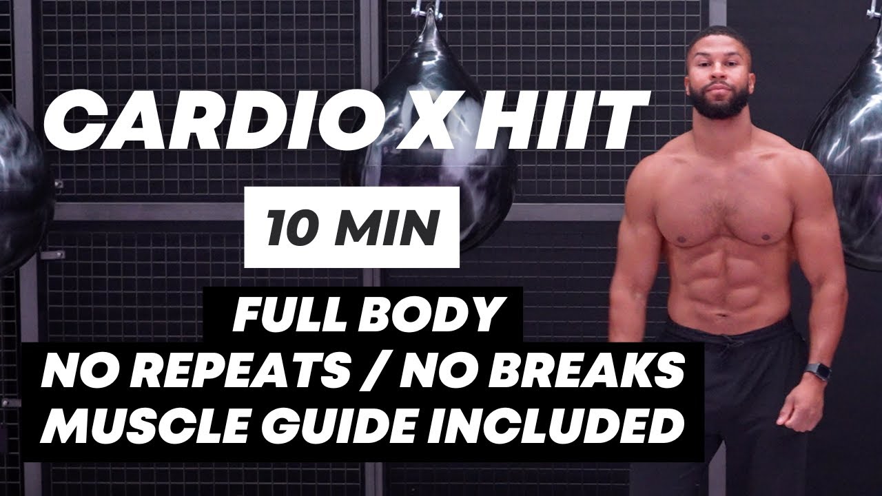 10 MIN CARDIO HIIT WORKOUT – NO BREAKS MAXIMUM BURN - Full Body, No Equipment, No Repeats, Every Day